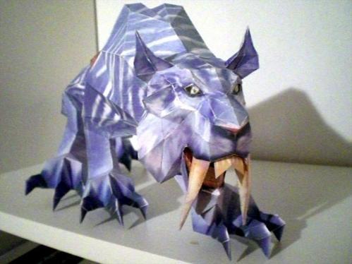 Tigre en origami